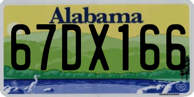 AL license plate 67DX166