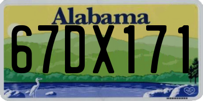 AL license plate 67DX171