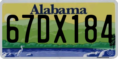 AL license plate 67DX184