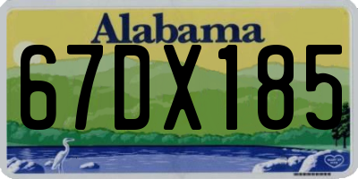 AL license plate 67DX185