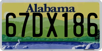 AL license plate 67DX186