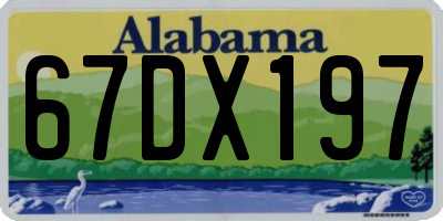 AL license plate 67DX197