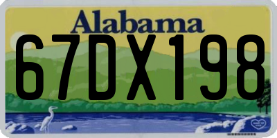 AL license plate 67DX198