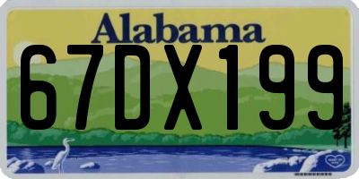 AL license plate 67DX199