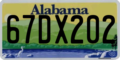 AL license plate 67DX202