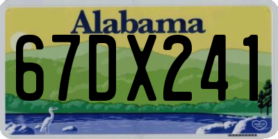 AL license plate 67DX241