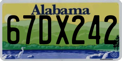 AL license plate 67DX242