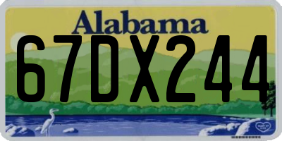 AL license plate 67DX244