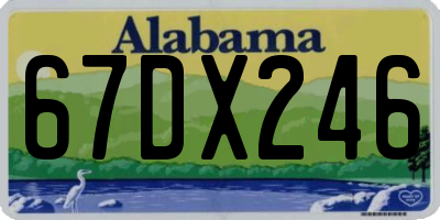 AL license plate 67DX246