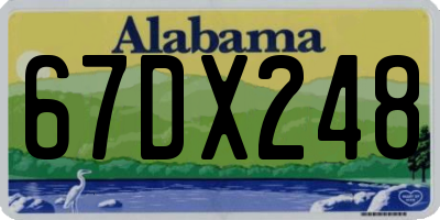 AL license plate 67DX248