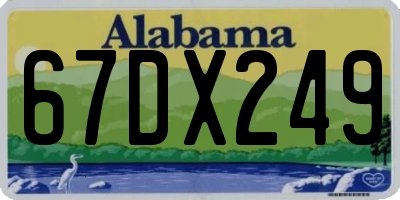 AL license plate 67DX249