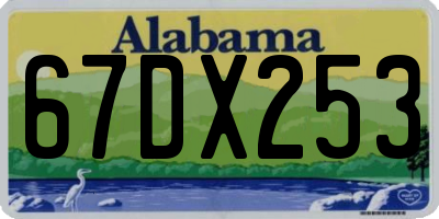 AL license plate 67DX253