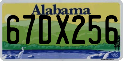 AL license plate 67DX256