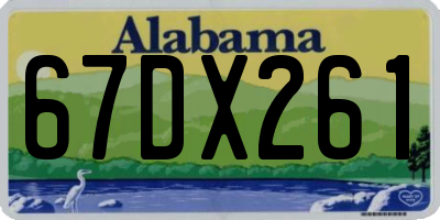 AL license plate 67DX261