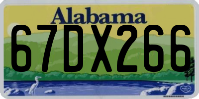 AL license plate 67DX266