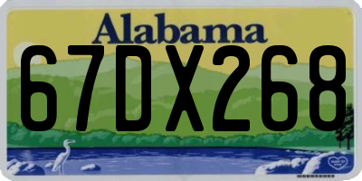 AL license plate 67DX268