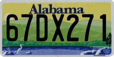 AL license plate 67DX271