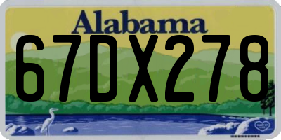 AL license plate 67DX278