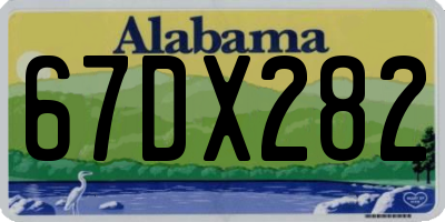 AL license plate 67DX282