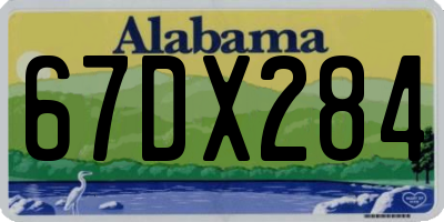 AL license plate 67DX284