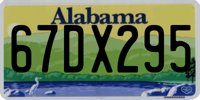 AL license plate 67DX295