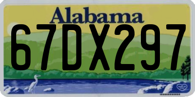 AL license plate 67DX297