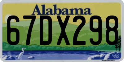 AL license plate 67DX298