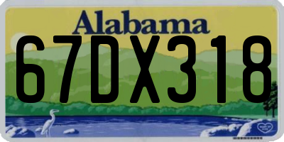 AL license plate 67DX318