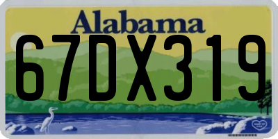 AL license plate 67DX319