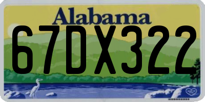 AL license plate 67DX322