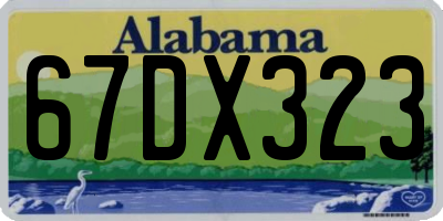 AL license plate 67DX323