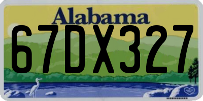 AL license plate 67DX327