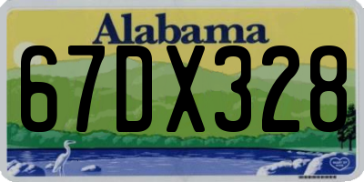 AL license plate 67DX328