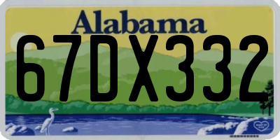 AL license plate 67DX332