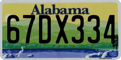 AL license plate 67DX334