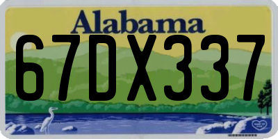 AL license plate 67DX337