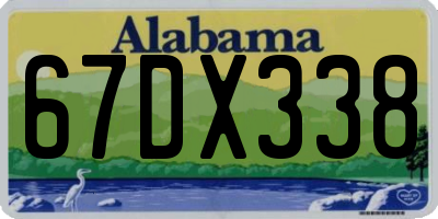 AL license plate 67DX338