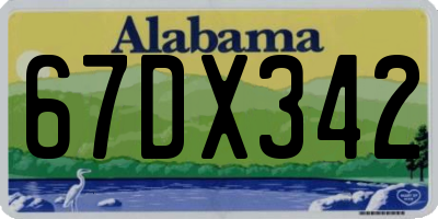 AL license plate 67DX342