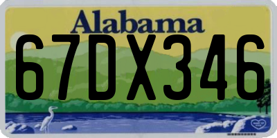 AL license plate 67DX346