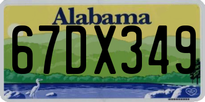 AL license plate 67DX349