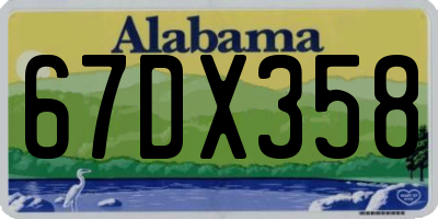 AL license plate 67DX358