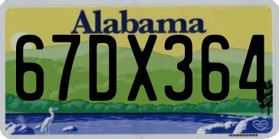 AL license plate 67DX364