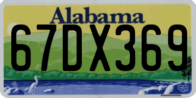 AL license plate 67DX369