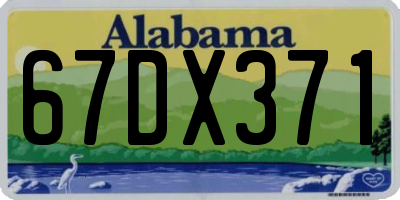 AL license plate 67DX371