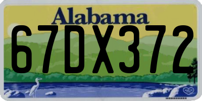 AL license plate 67DX372