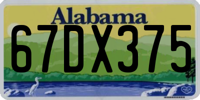 AL license plate 67DX375