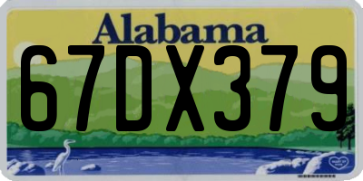 AL license plate 67DX379