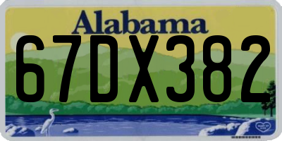 AL license plate 67DX382