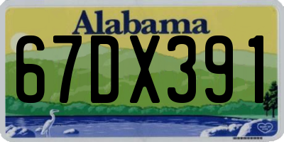 AL license plate 67DX391