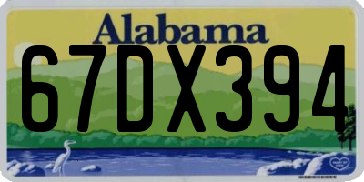 AL license plate 67DX394